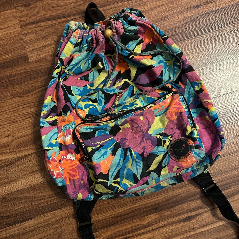 VTG Roxy Colorful Floral BackPack - Picture 4 of 13